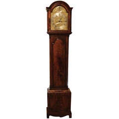 Elegant Georgian Mahogany 8 Day Tall Case Clock by John Crisp of London