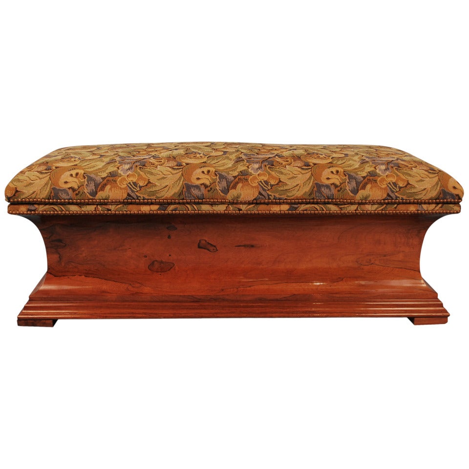 Rosewood Upholstered Ottoman