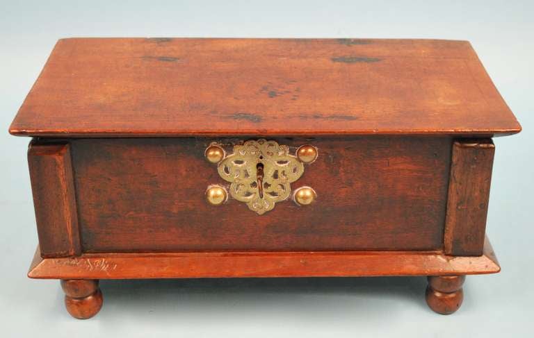 Early 18th Century Flemish Walnut Strongbox