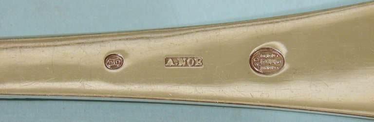 Hallmarked Sterling Silver Serving Spoon In Excellent Condition In San Francisco, CA