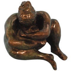 Bronze of a Seated Woman by Jayne Amason