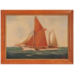 John Henry Mohrmann Oil on Canvas "the Hetty at Sea"