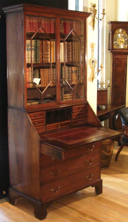 Georgian Mahogany Secretary Bookcase