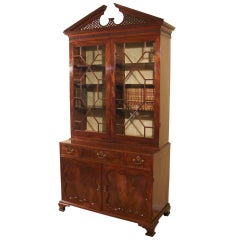 Fine Quality George III Mahogany Secretary Bookcase