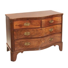 Georgian 4 Drawer Serpentine Chest