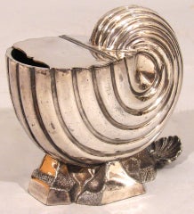 Nautilus Shell Shaped Silver Plated Spoon Warmer