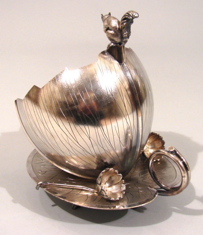 Whimsical American Nut Bowl By Meriden Britannia Co.