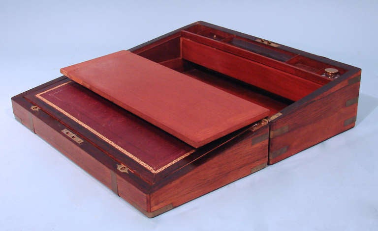 Regency Rosewood Lap Box On Later Stand In Good Condition In San Francisco, CA
