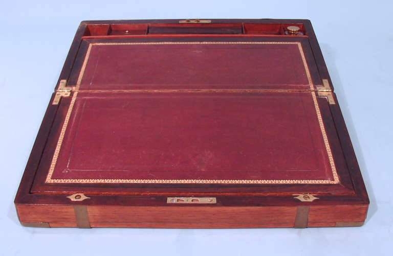 19th Century Regency Rosewood Lap Box On Later Stand
