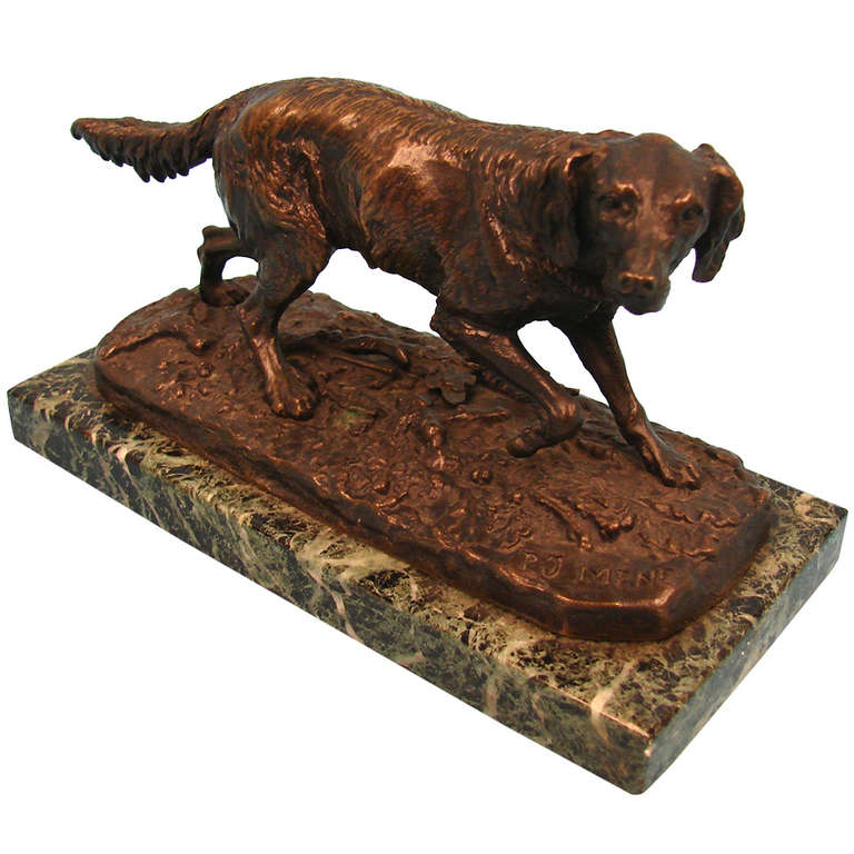 pin's relief 3D en metal Bronze vieiili Chasse hunting Corner TW&W chien dog 