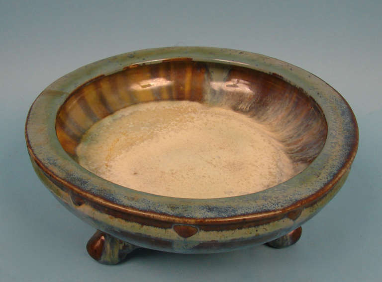 Arts and Crafts Fulper Art Pottery Footed Bowl