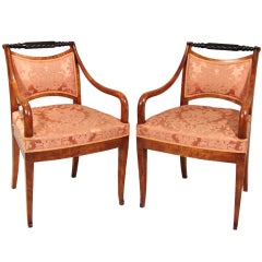 Pair of Neoclassical Northern European Armchairs