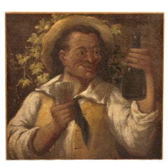 Oil on Canvas The Wine Drinker