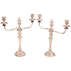 Old Sheffield 3 light Candelabra