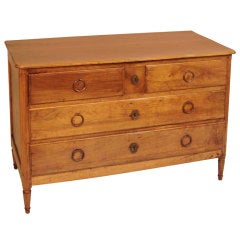 A French Walnut 4 Drawer Commode