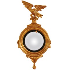Regency Giltwood Bull's Eye Mirror of Small Size