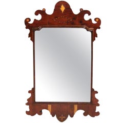 Chippendale Inlaid Mahogany Mirror