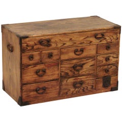 Japanese Personal Items Chest (Kodansu) With 12 drawers