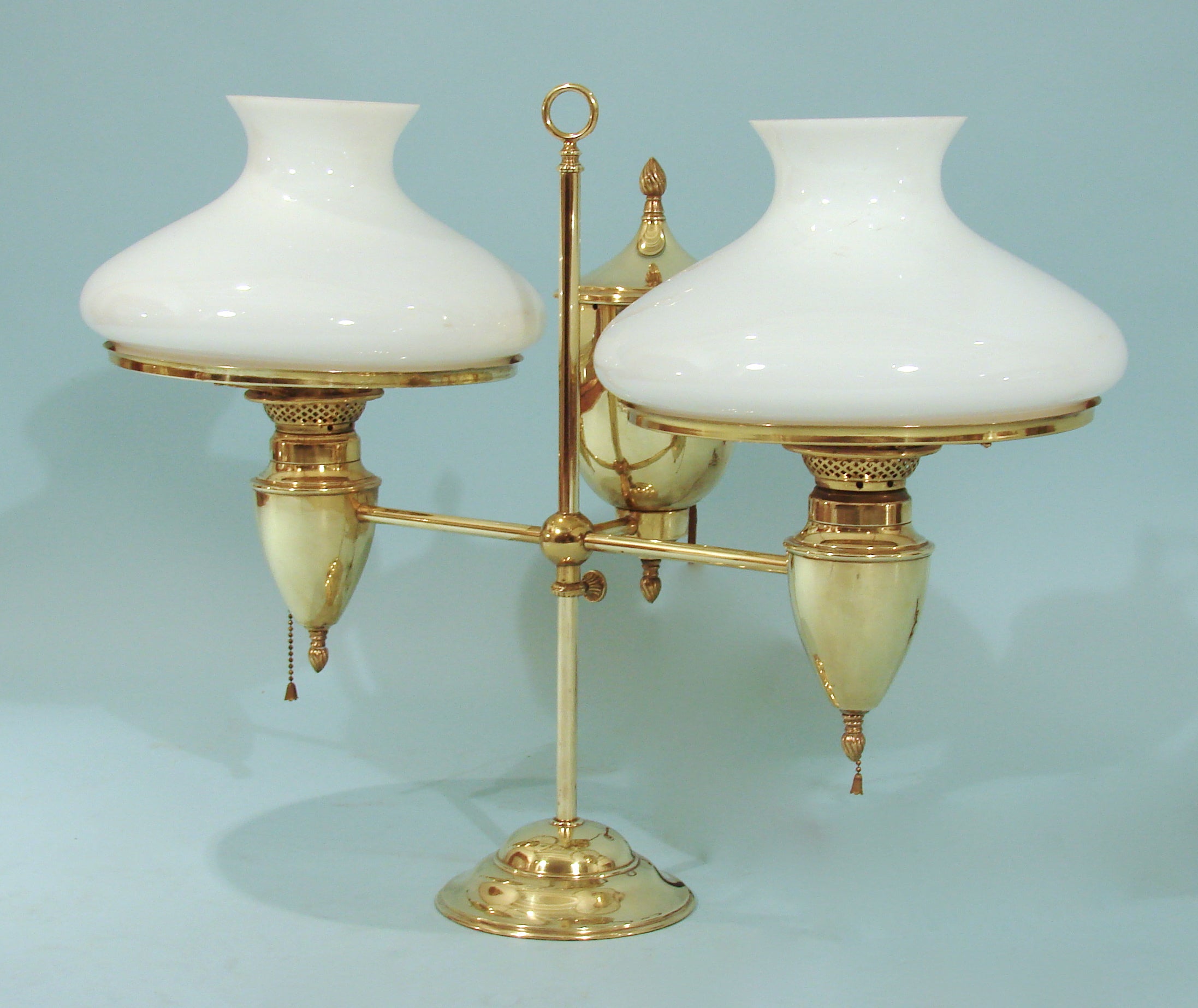 American Brass Double Students' Lamp by Bradley & Hubbard