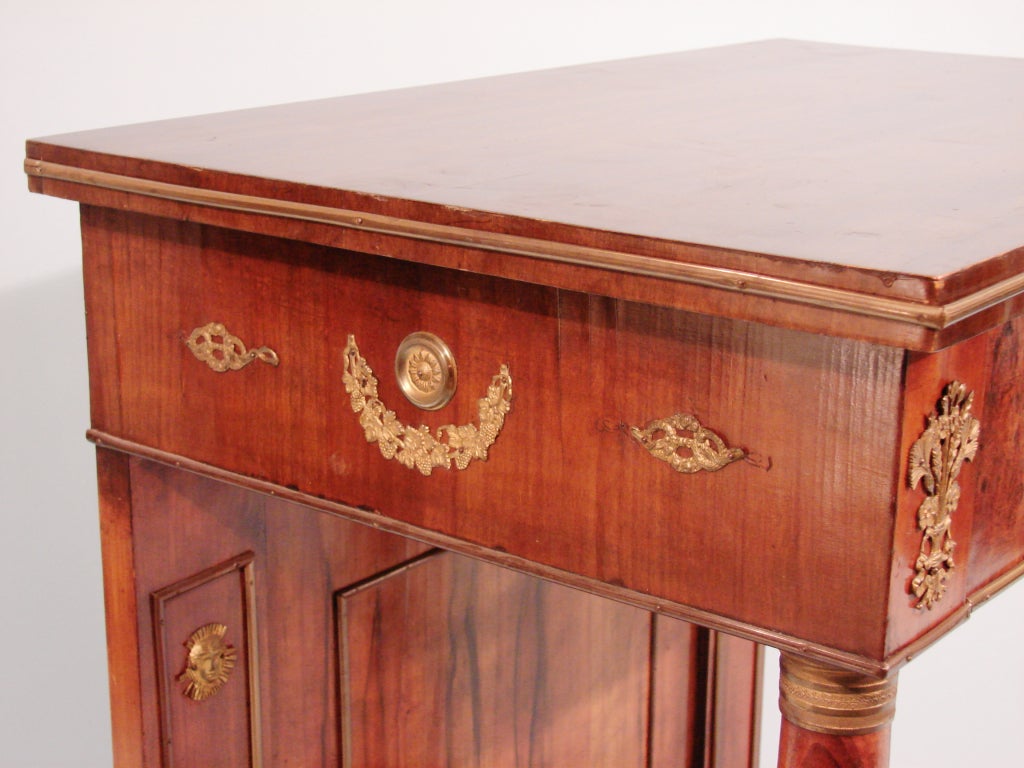 Lovely Walnut Small Ormulu Mounted Empire Console Table