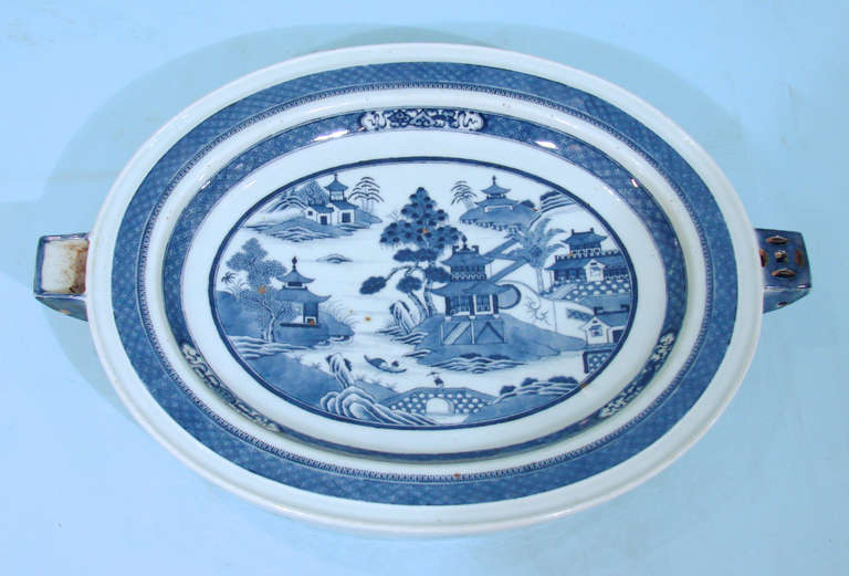 Large Oval Canton Warming Dish