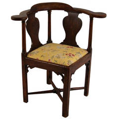 Georgian Oak Corner Chair