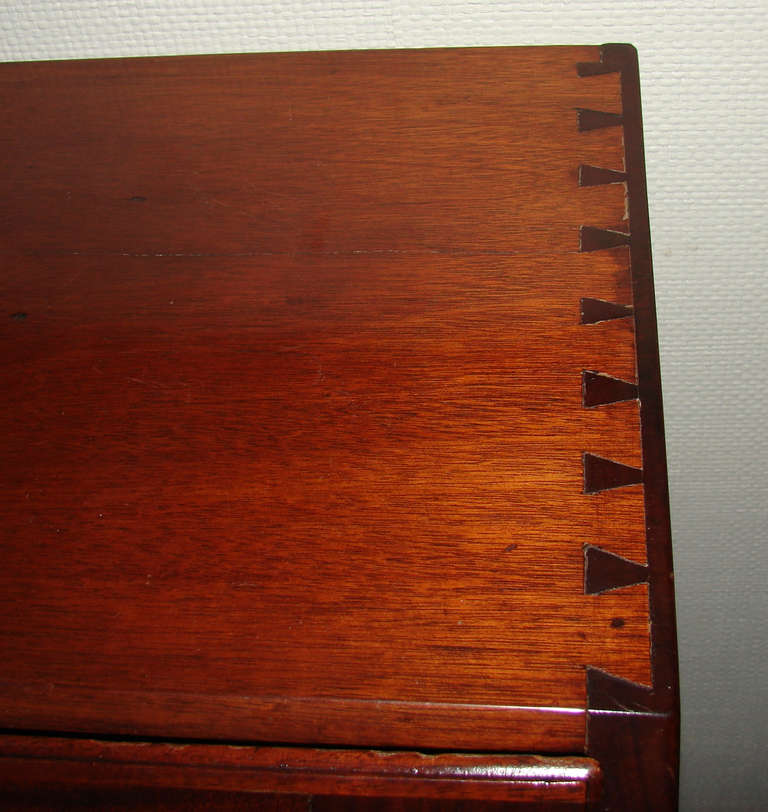 Chippendale American Mahogany 18th Century Slant Front Desk