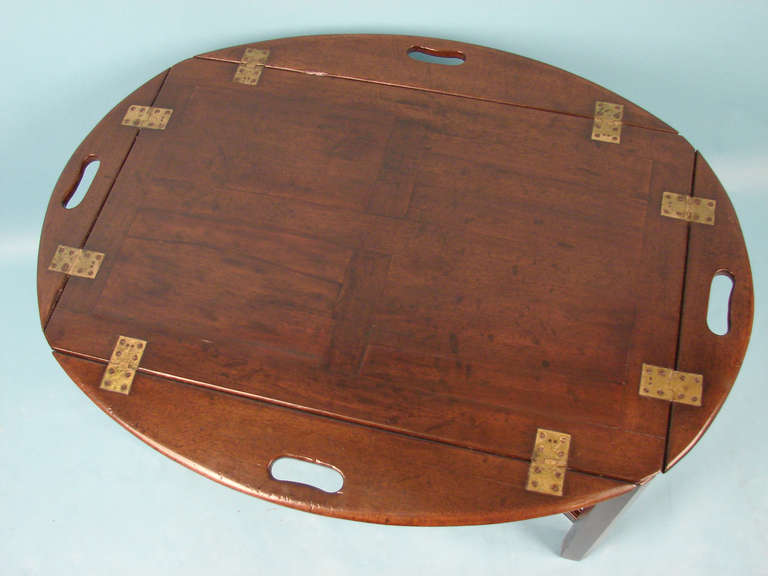 Regency Mahogany Butler's Table on Later Stand In Good Condition In San Francisco, CA