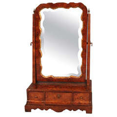 Antique Good Queen Anne Dressing Mirror