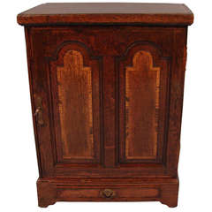 Georgian Provincial Satinwood Inlaid Oak Small Cabinet