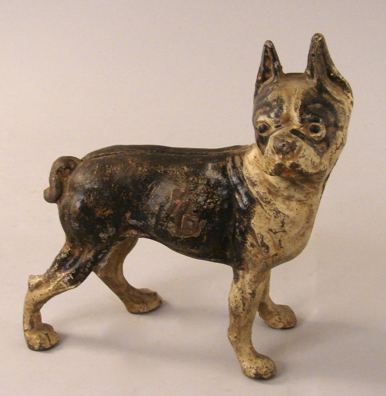 20th Century Collection of Cast Iron Boston Terrier Doorstops and Banks
