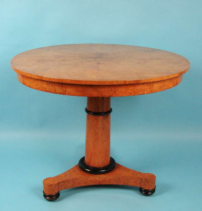 Biedermeier Round Center Table