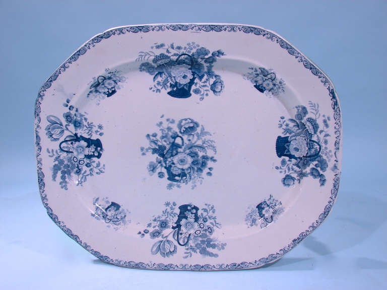 A Mason's Ironstone Blue and White Transferware Platter