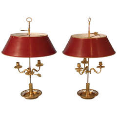 Attractive Pair of French Bouillotte Lights