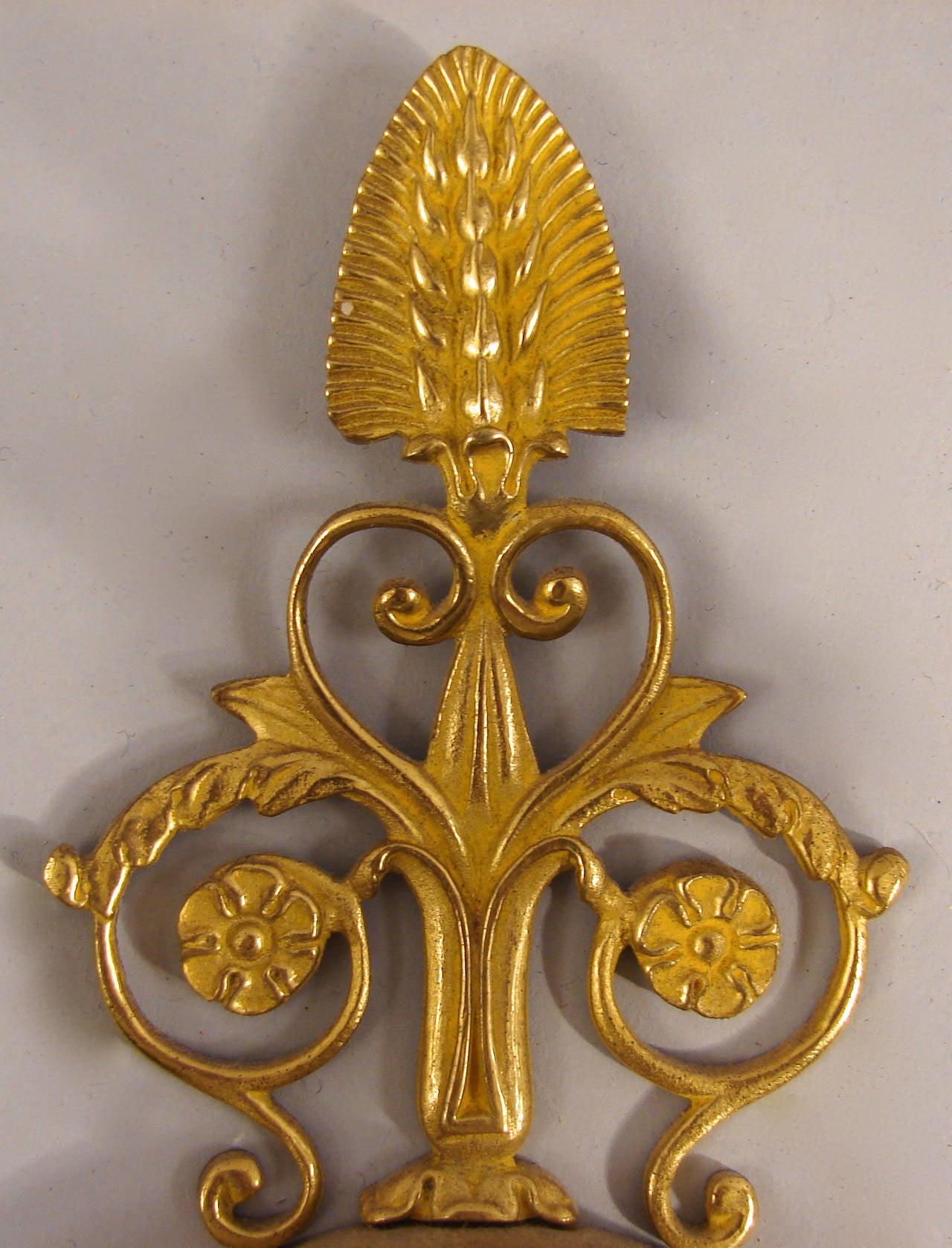 French Pair of Ormolu Empire Style Sconces