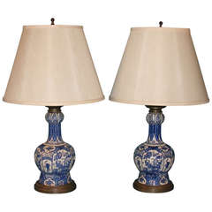 Pair of Delft Vases now Lamps