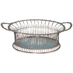 Antique Unusual English Sterling Silver Basket, Hallmarked for London, 1898