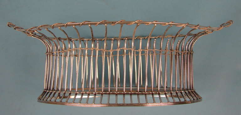British Unusual English Sterling Silver Basket, Hallmarked for London, 1898