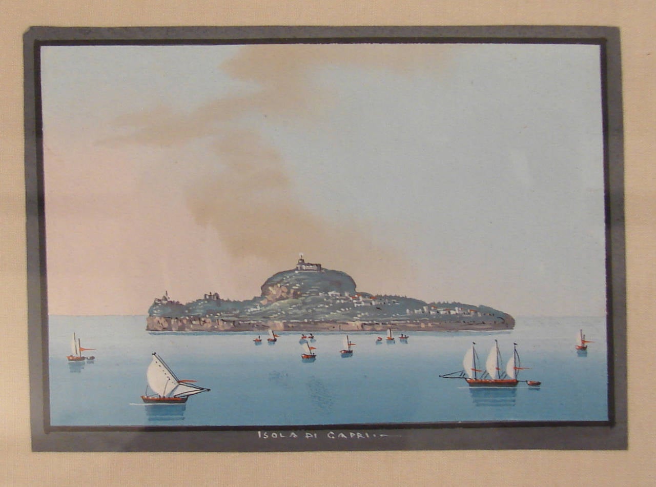 Group of Four Finely Painted Italian Watercolors