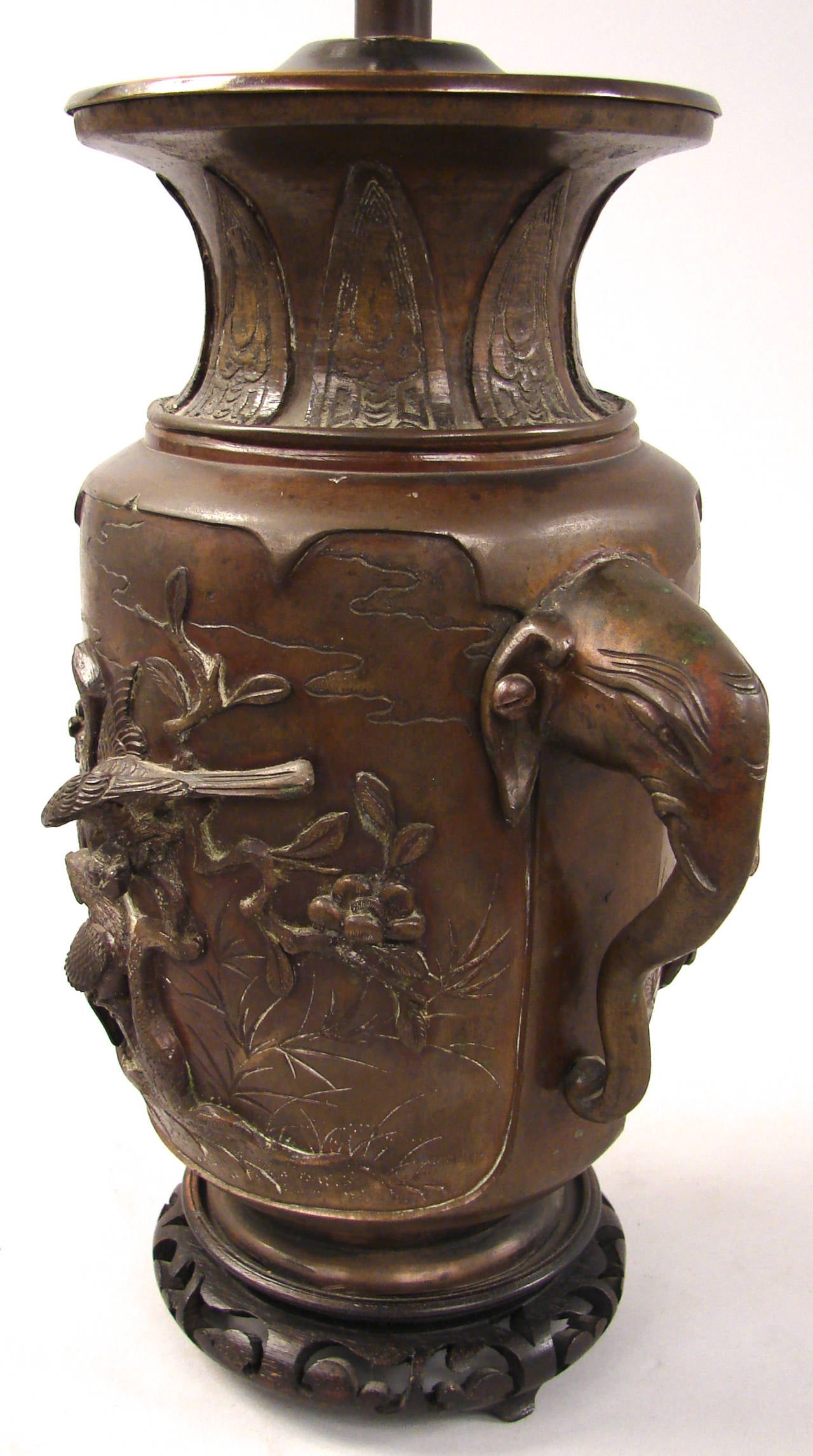 vase with elephant handles