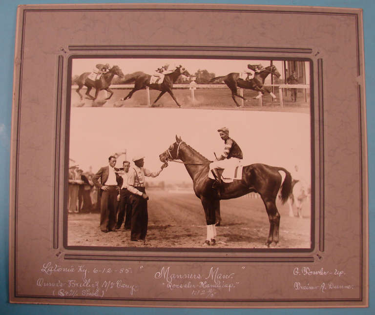 Mid-20th Century Interesting Group of Vintage Thoroughbred  Racing Images