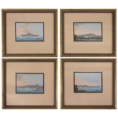 Group of Four Finely Painted Italian Watercolors