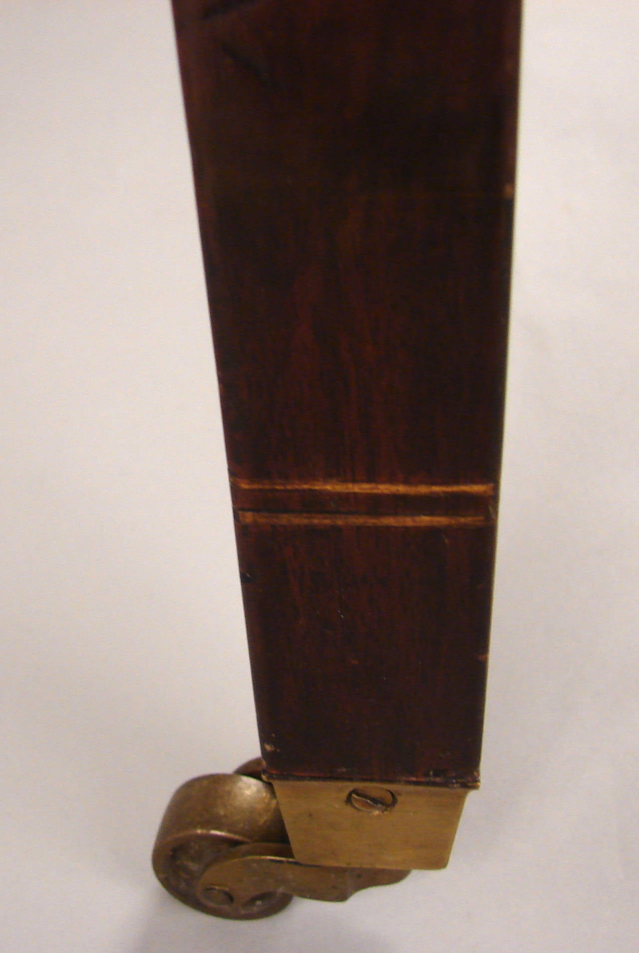 George III Mahogany Leather-Top Writing Table with Bramah Locks 1