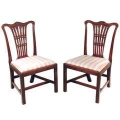 Pair of Georgian Mahogany Side Chairs