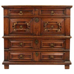 17th Century Charles II Oak and Walnut Chest