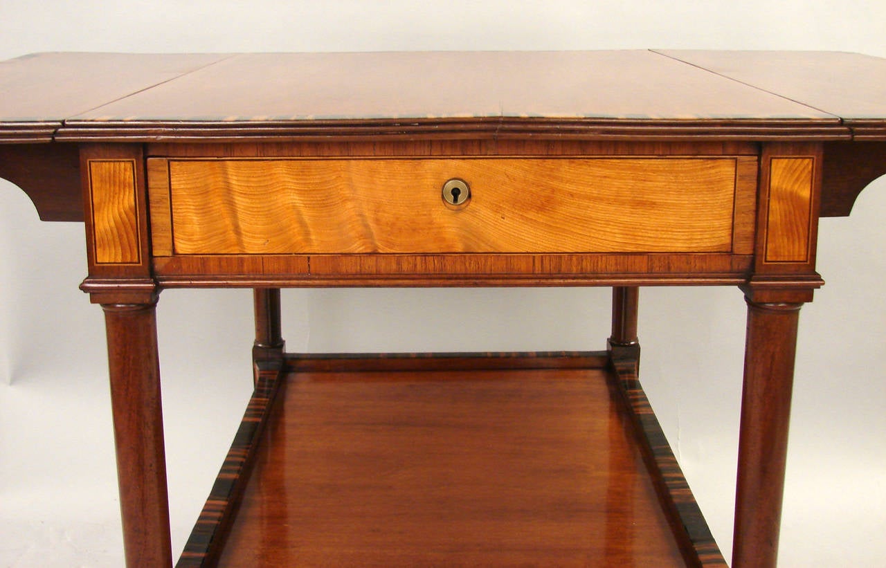 18th Century Fine Georgian Inlaid Satinwood Pembroke Table