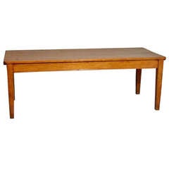 Antique Large French Farm Table with  2 Drawers