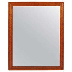 English Bird's Eye Maple Framed Mirror