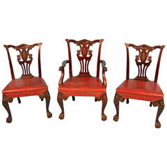 Set of Seven English or Irish Dining Chairs