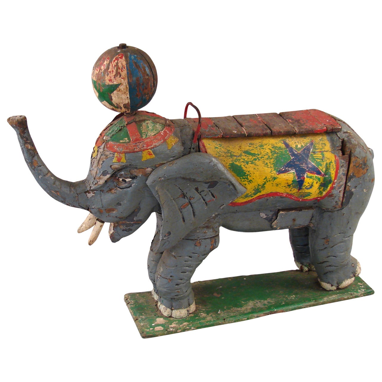 Polychrome Decorated Carousel Elephant